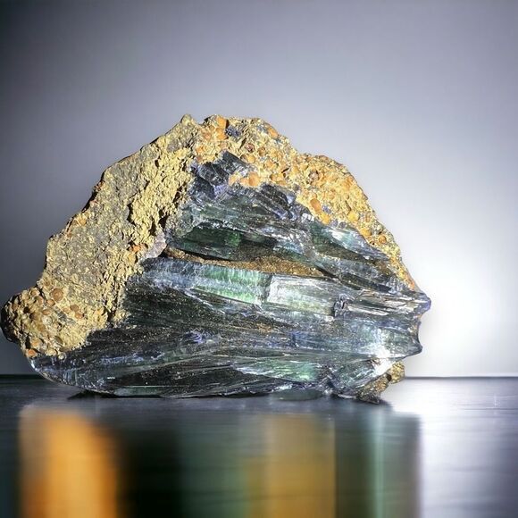 Rare‎ Natural Raw Vivianite Crystal Specimen on Matrix - Picture 1 of 14